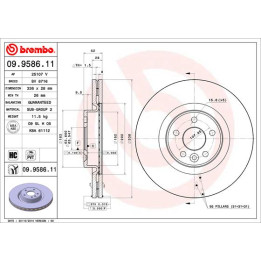 Tarcza hamulcowa BREMBO 09.9586.11