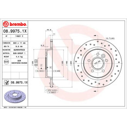 Tarcza hamulcowa BREMBO 08.9975.1X