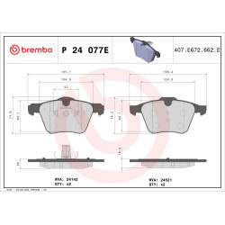 Klocki hamulcowe BREMBO P 24 077E