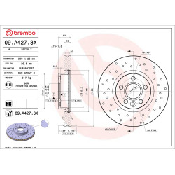 Tarcza hamulcowa BREMBO 09.A427.3X