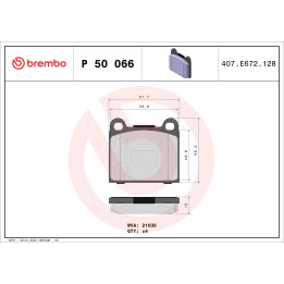 Klocki hamulcowe BREMBO P 50 066