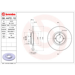 Tarcza hamulcowa BREMBO 08.4472.10
