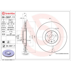 Tarcza hamulcowa BREMBO 09.C937.11