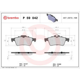 Klocki hamulcowe BREMBO P 59 042X