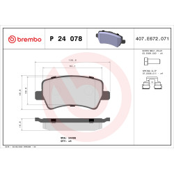 Klocki hamulcowe BREMBO P 24 078