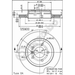 Tarcza hamulcowa BREMBO 09.7720.11