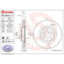 Tarcza hamulcowa BREMBO 09.8614.11