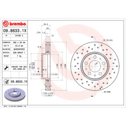 Tarcza hamulcowa BREMBO 09.8633.1X