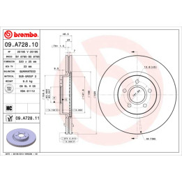 Tarcza hamulcowa BREMBO 09.A728.11
