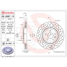 Tarcza hamulcowa BREMBO 09.9587.1X