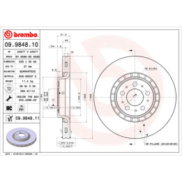 Tarcza hamulcowa BREMBO 09.9848.11