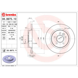 Tarcza hamulcowa BREMBO 08.9975.11