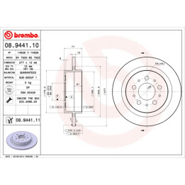 Tarcza hamulcowa BREMBO 08.9441.11
