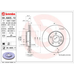 Tarcza hamulcowa BREMBO 09.A905.11
