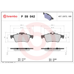 Klocki hamulcowe BREMBO P 59 042