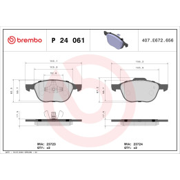 Klocki hamulcowe BREMBO P 24 061