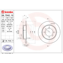 Tarcza hamulcowa BREMBO 08.7042.11