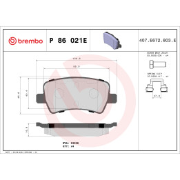 Klocki hamulcowe BREMBO P 86 021E