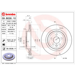 Tarcza hamulcowa BREMBO 09.B026.11