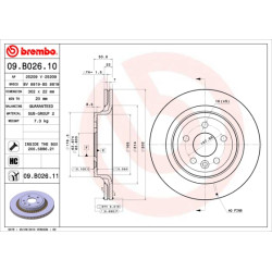 Tarcza hamulcowa BREMBO 09.B026.11