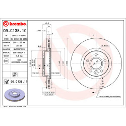 Tarcza hamulcowa BREMBO 09.C138.11
