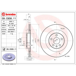 Tarcza hamulcowa BREMBO 09.C938.11
