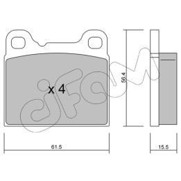 Klocki hamulcowe CIFAM 822-200-0