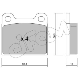 Klocki hamulcowe CIFAM 822-003-0