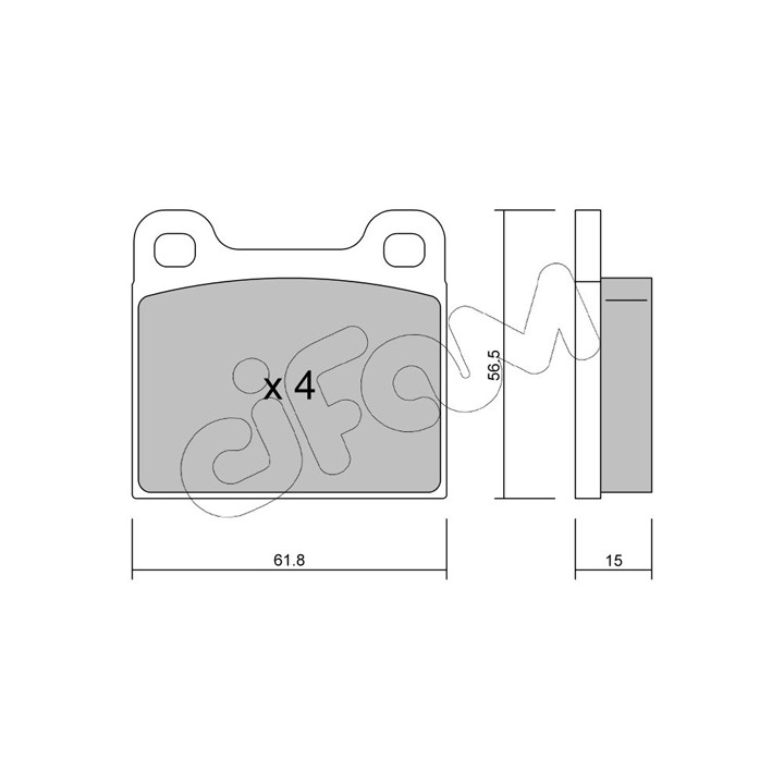Klocki hamulcowe CIFAM 822-003-0