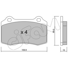 Klocki hamulcowe CIFAM 822-251-2