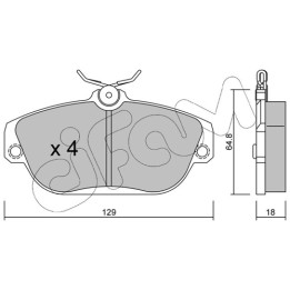 Klocki hamulcowe CIFAM 822-132-0