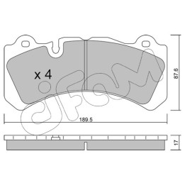 Klocki hamulcowe CIFAM 822-1328-0