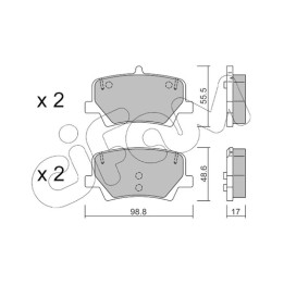 Klocki hamulcowe CIFAM 822-1187-0