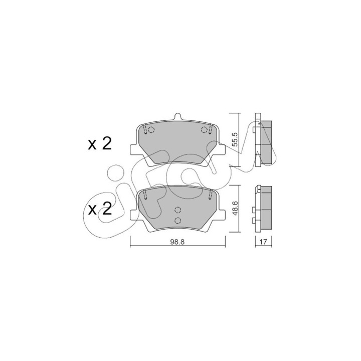Klocki hamulcowe CIFAM 822-1187-0