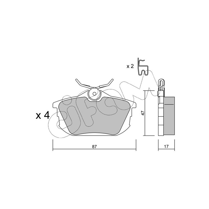 Klocki hamulcowe CIFAM 822-347-0
