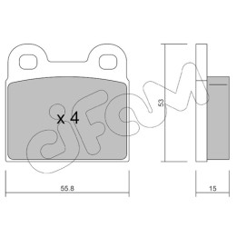 Klocki hamulcowe CIFAM 822-002-1