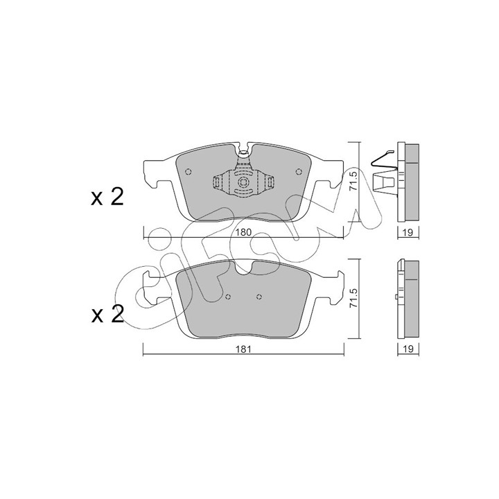 Klocki hamulcowe CIFAM 822-1188-0