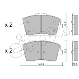 Klocki hamulcowe CIFAM 822-1186-0