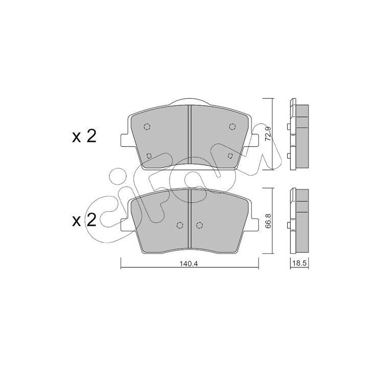 Klocki hamulcowe CIFAM 822-1186-0