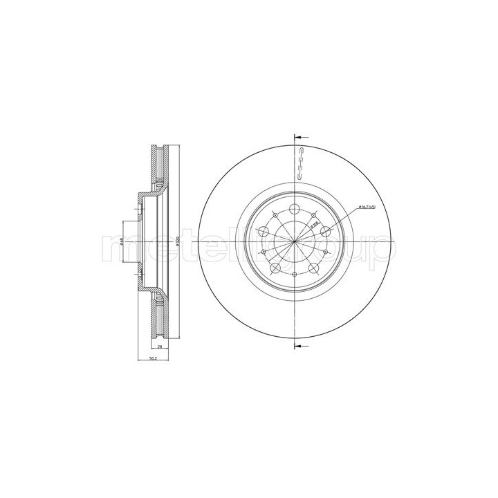 Tarcza hamulcowa CIFAM 800-846C