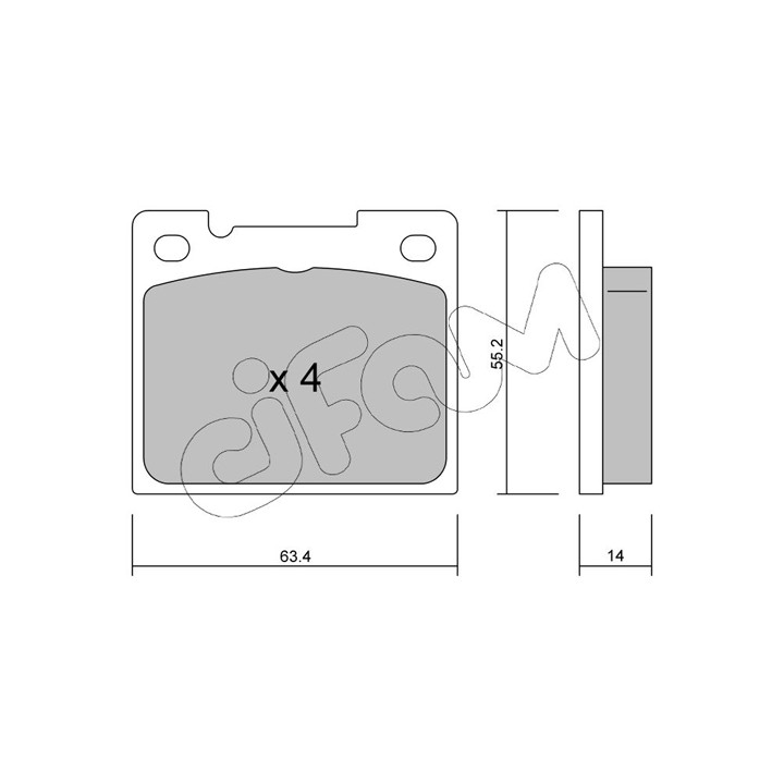 Klocki hamulcowe CIFAM 822-004-0
