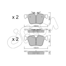 Klocki hamulcowe CIFAM 822-1122-0