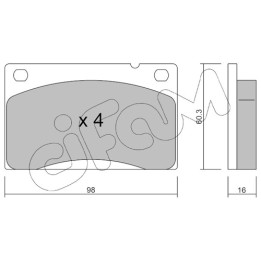 Klocki hamulcowe CIFAM 822-006-0