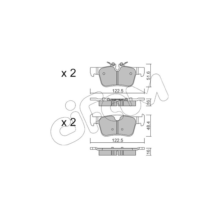 Klocki hamulcowe CIFAM 822-1121-0