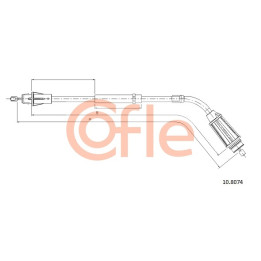 Linka hamulca ręcznego COFLE 10.8074