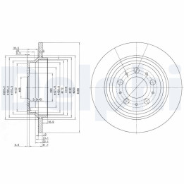 Tarcza hamulcowa DELPHI BG3515