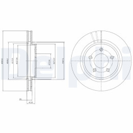 Tarcza hamulcowa DELPHI BG4240C
