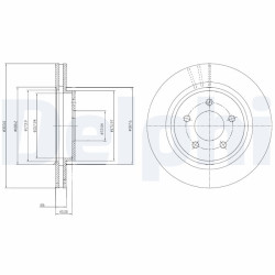 Tarcza hamulcowa DELPHI BG4240C