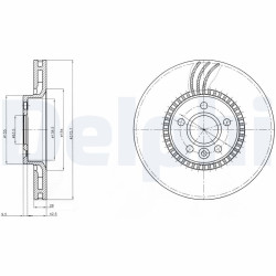 Tarcza hamulcowa DELPHI BG4123
