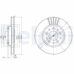 Tarcza hamulcowa DELPHI BG2841